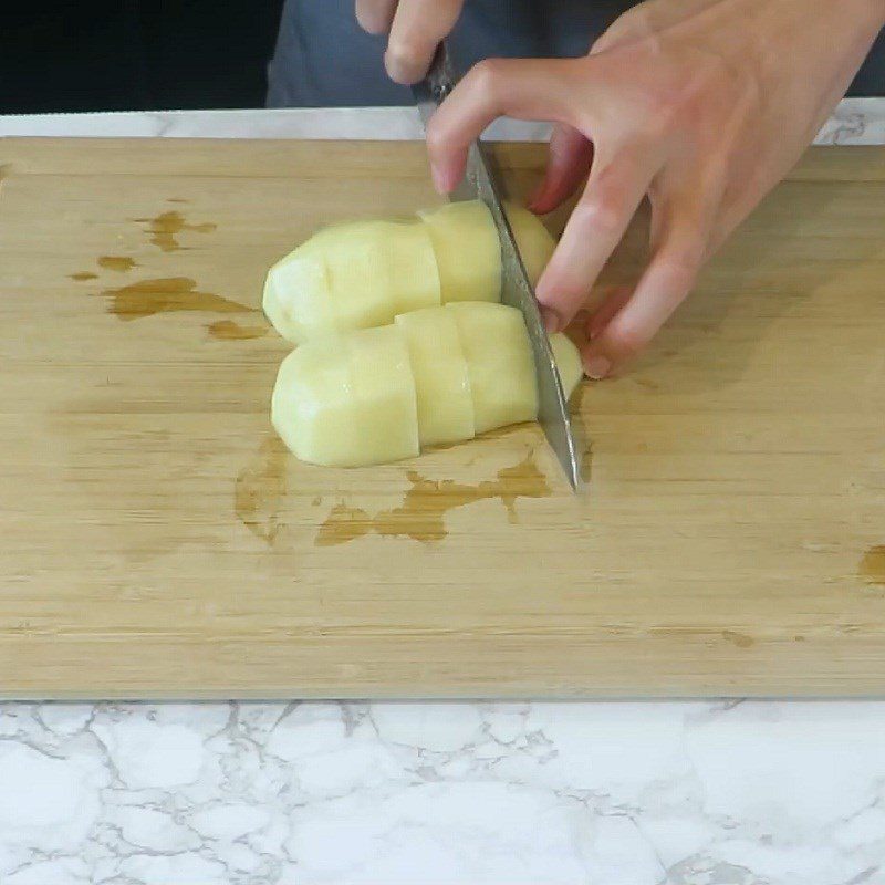 Step 2 Prepare vegetables for Korean potato soup