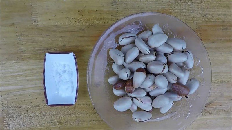 Ingredients for boiled jackfruit seeds