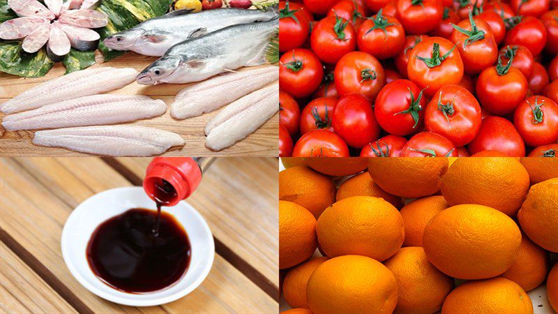 Ingredients for the dish 3 ways to make steamed basa fish