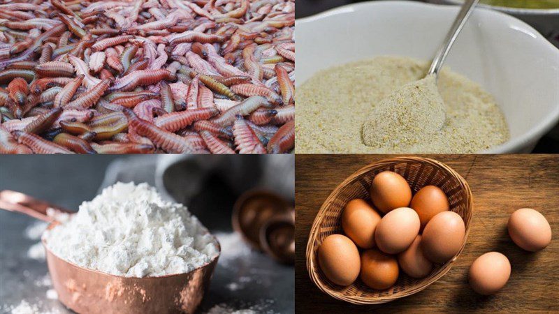 Ingredients for salted rươi dish