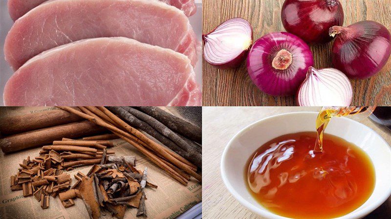 Ingredients for shredded pork dish