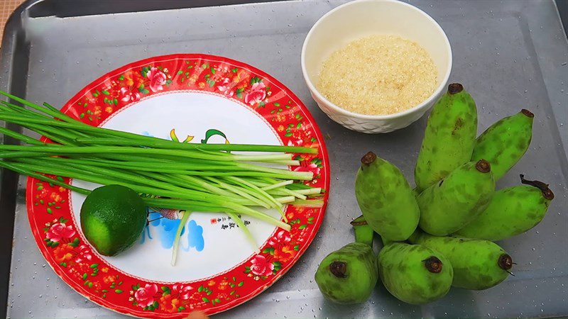 Ingredients for the dish 2 dishes of green bananas with sugar