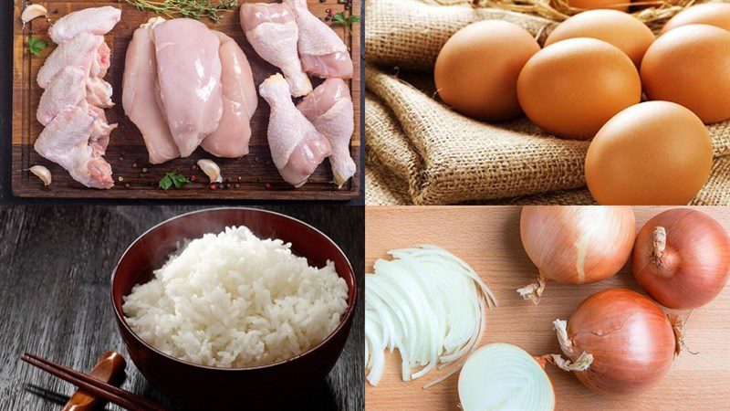 Ingredients for Oyakodon