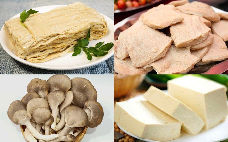 Ingredients for vegetarian bun cha Hanoi