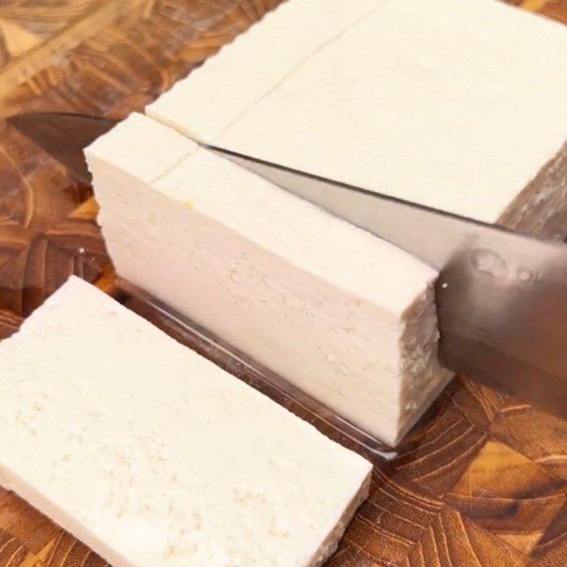 Step 1 Prepare the ingredients for Tofu Pizza (Recipe shared from Tiktok Cooking with TasteVN)