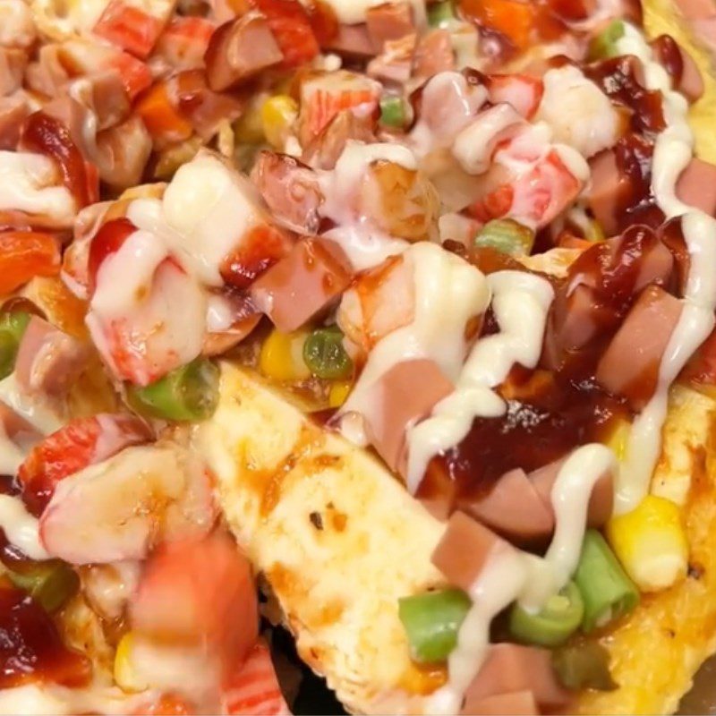 Step 3 Final Product Tofu Pizza (Recipe shared from Tiktok Cooking with TasteVN)