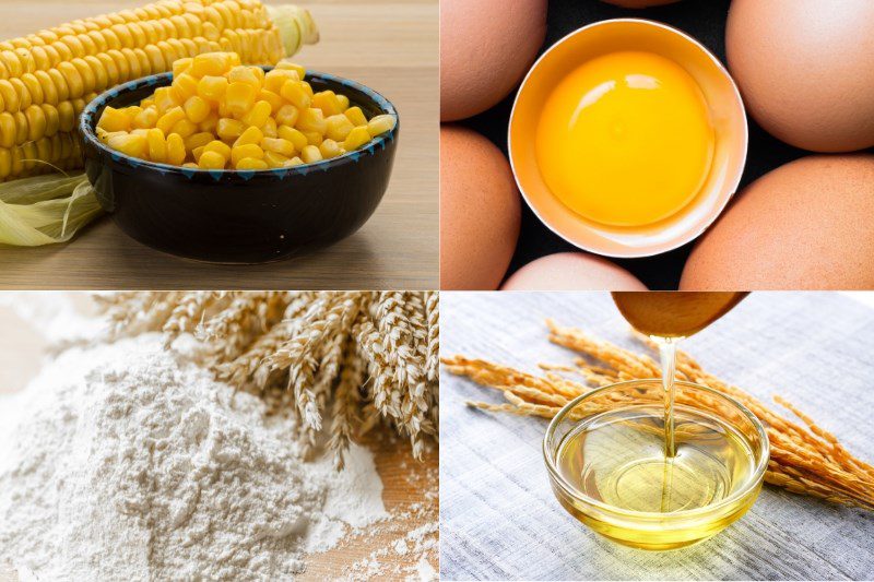 Ingredients for butter-fried corn dish