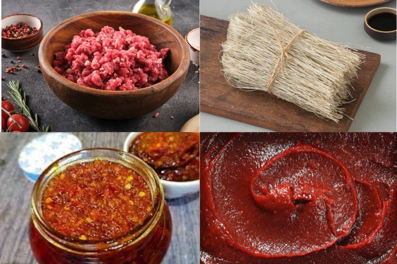 Ingredients for the dish and how to make simple, delicious stir-fried vermicelli with minced meat for a breakfast change