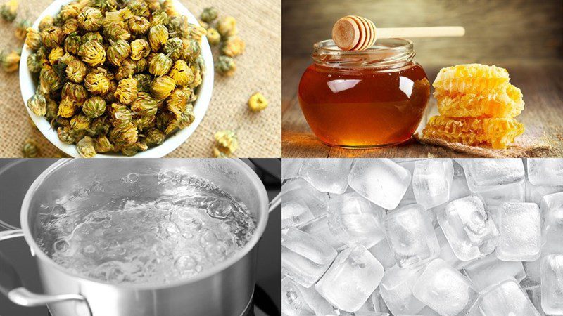 Ingredients for chamomile tea