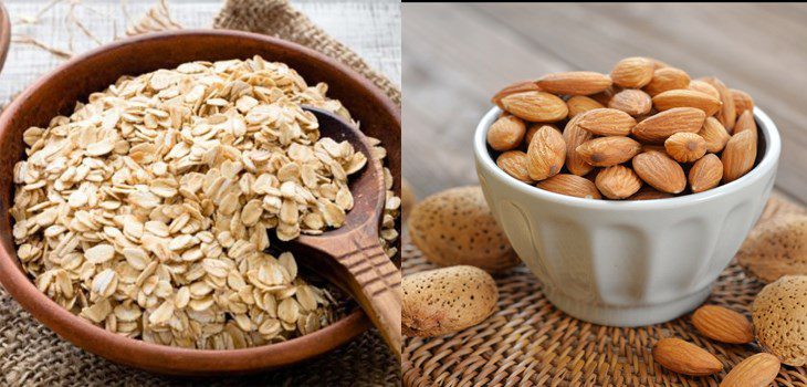 Ingredients for 6 ways to make oat milk