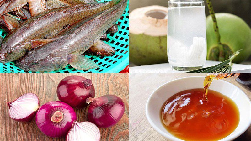 Ingredients for Braised Goby Fish in Coconut Milk