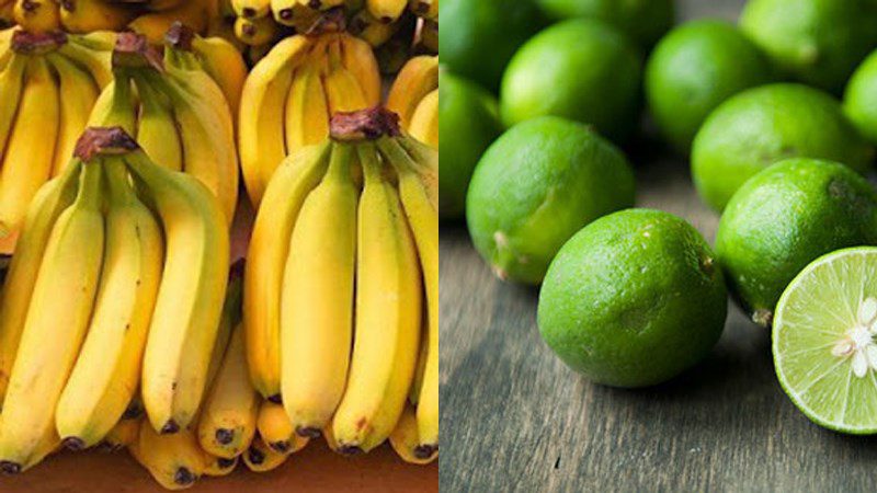 Ingredients for baked dried bananas