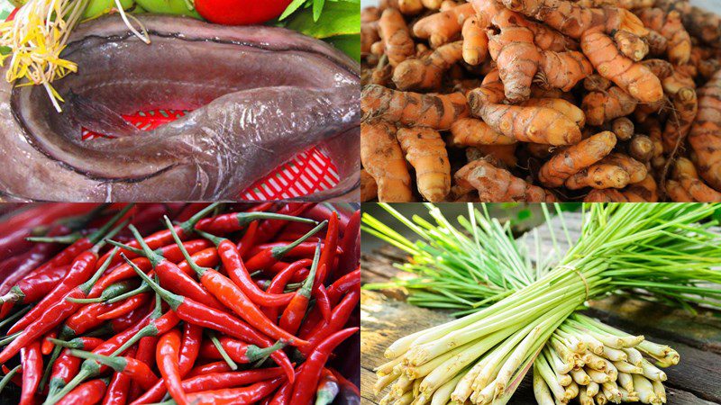 Ingredients for the dish 2 ways to make turmeric fish