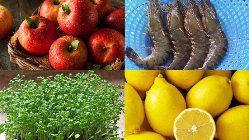 Ingredients for apple salad