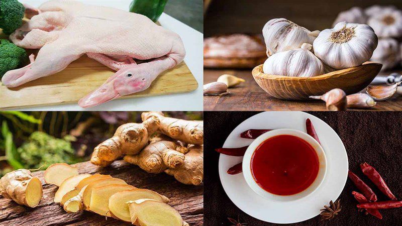 Ingredients for soy sauce stewed duck