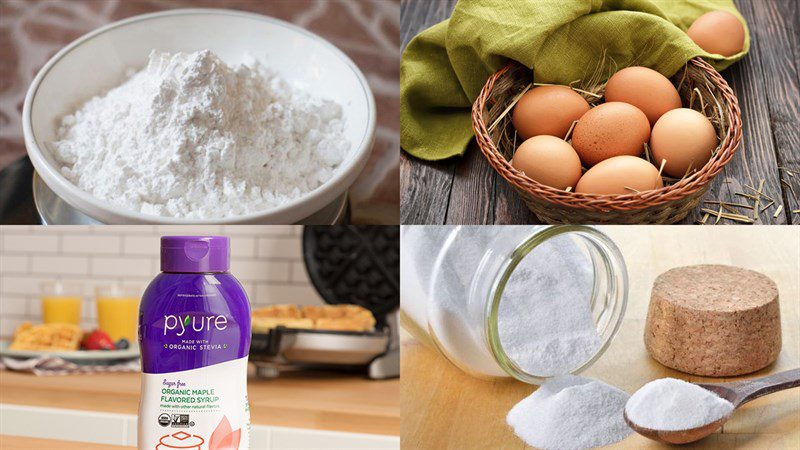 Ingredients for purple sweet potato sponge cake