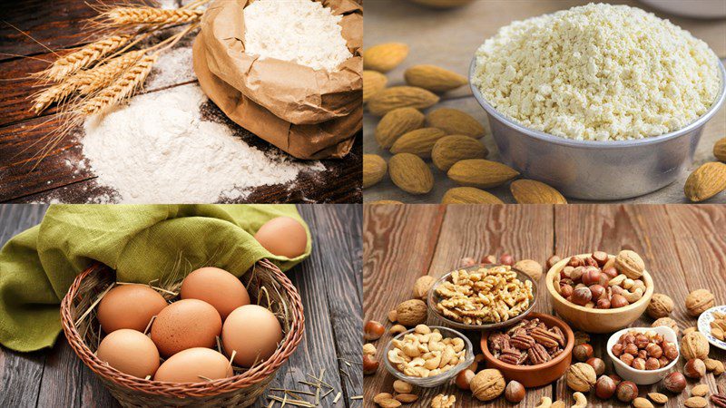 Ingredients for oatmeal biscotti