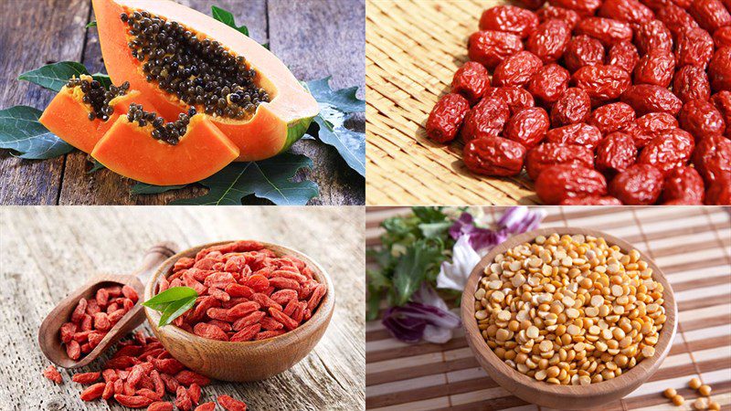 Ingredients for the dish of papaya dessert