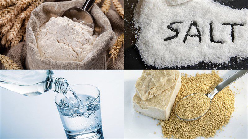 Ingredients for French baguette