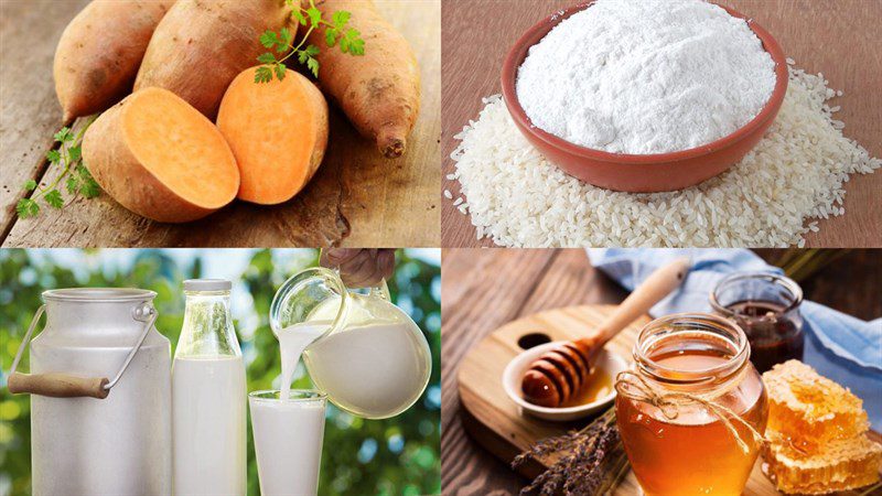 Ingredients for sweet potato cookies