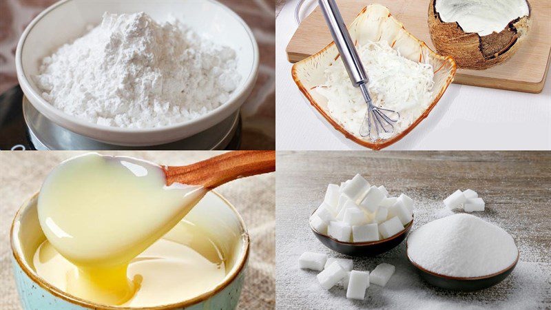 Ingredients for Quang Nam coconut cake