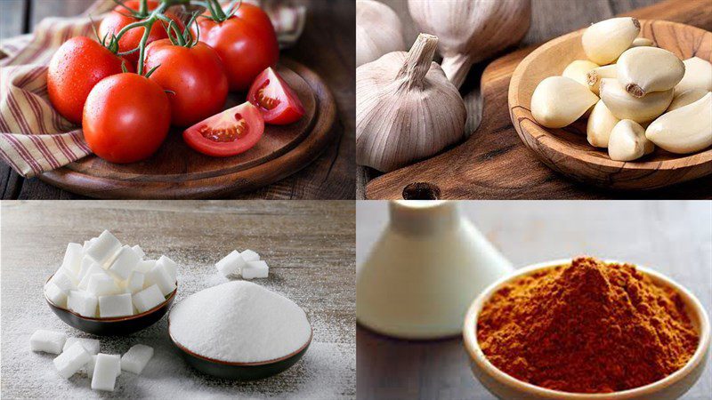 Ingredients for the dish 5 ways to make chutney