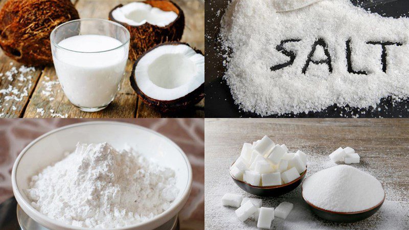 Ingredients for coconut ice cream without whipping cream