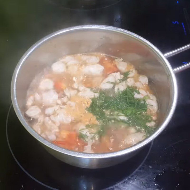 Step 3 Cook the soup Sour meatball soup