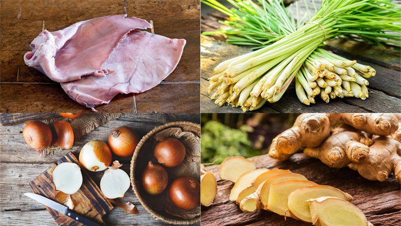 Ingredients for the dish how to make crispy pig ears