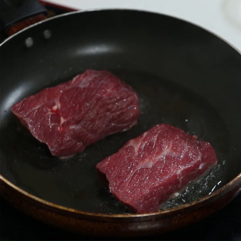 Step 3 Sear the beef Beef with orange sauce