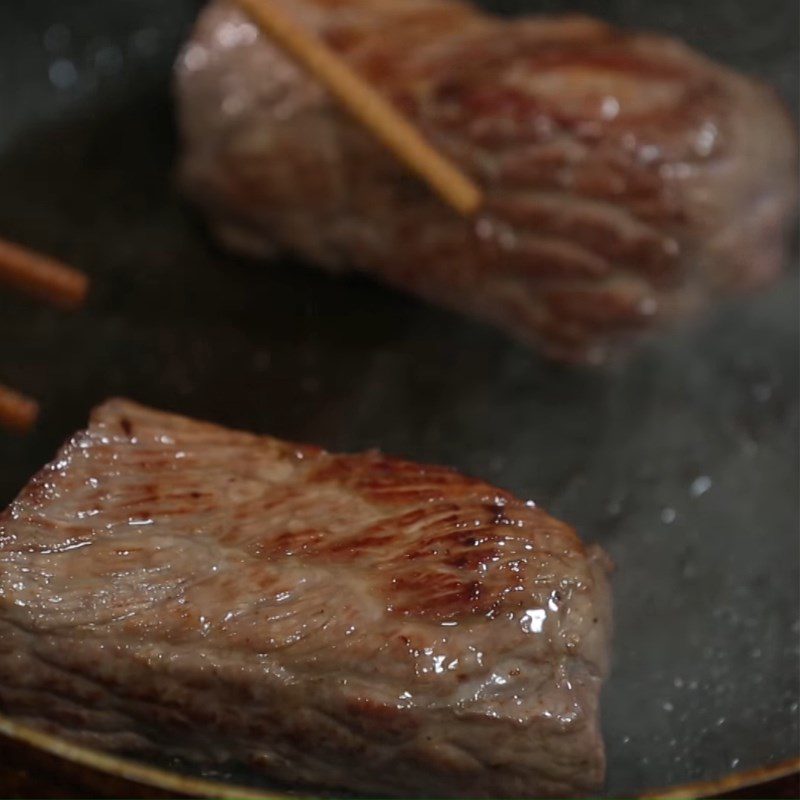 Step 3 Sear the beef Beef with orange sauce