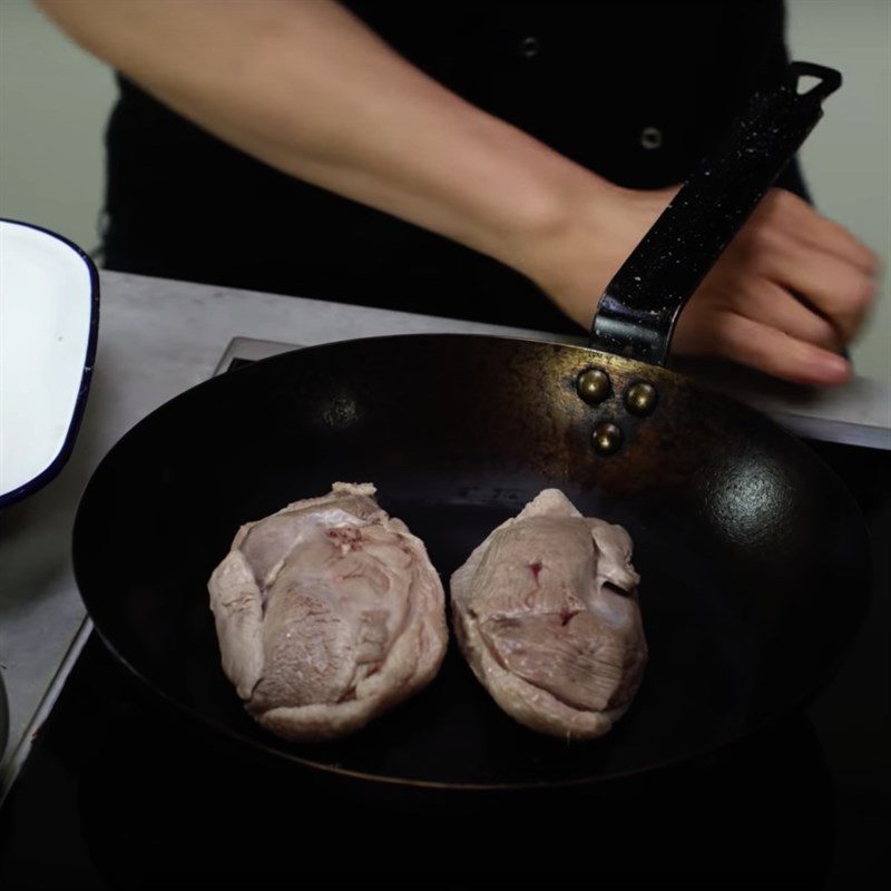 Step 2 Sear the duck breast for Duck Spring Rolls (Duck Chả Giò)