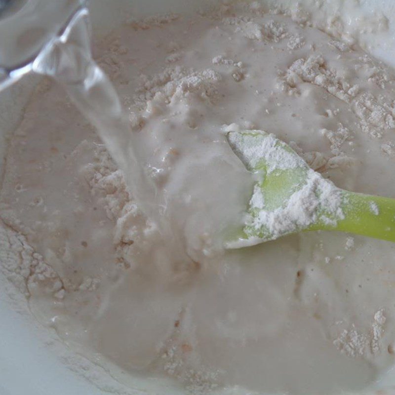 Step 2 Prepare the batter for banana cake Steamed banana cake with rice flour and coconut milk