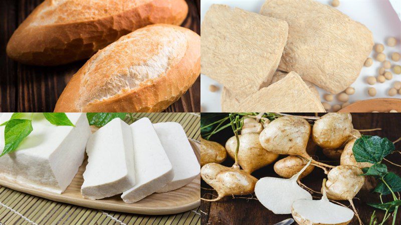 Ingredients for the dish 2 ways to make vegetarian steamed bread