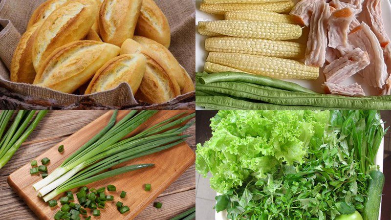 Ingredients for the dish 2 ways to make steamed vegetarian bread