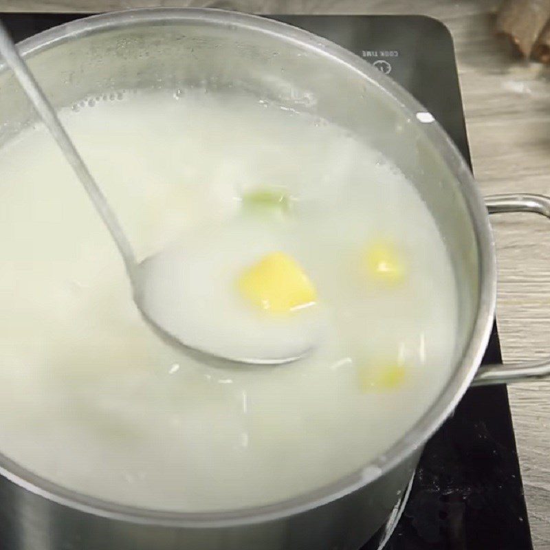 Step 3 Cook the dessert and complete Green tea sweet potato