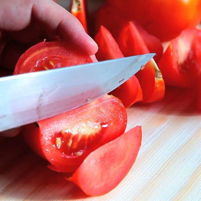 Step 2 Prepare the tomatoes Fried Pomfret with Tomato Sauce