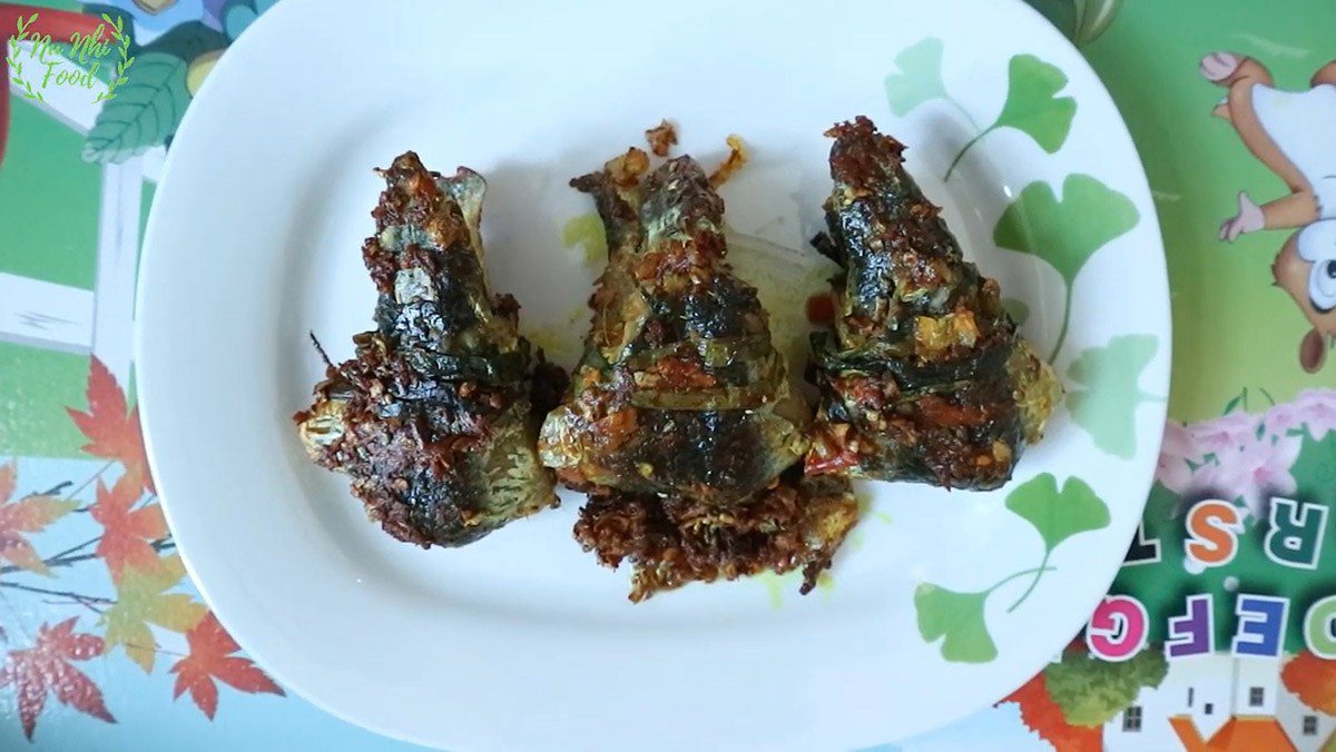 Fried flying fish with turmeric