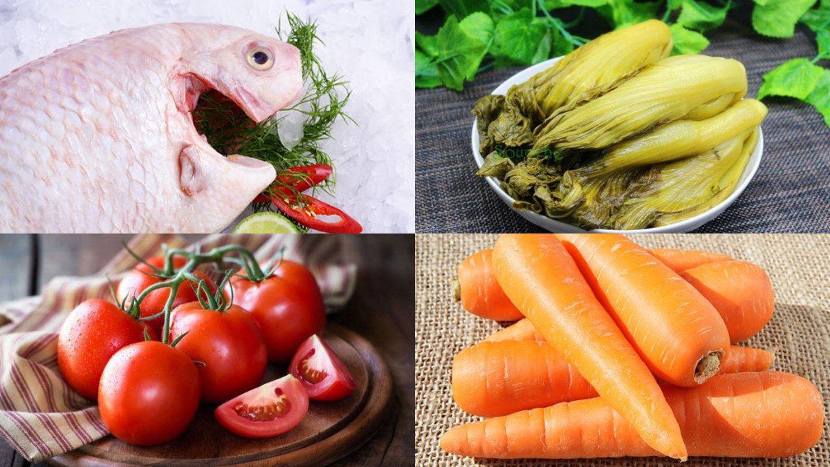 Ingredients for the dish of red tilapia braised with melon