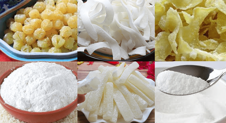 Ingredients for sweet sticky rice cake