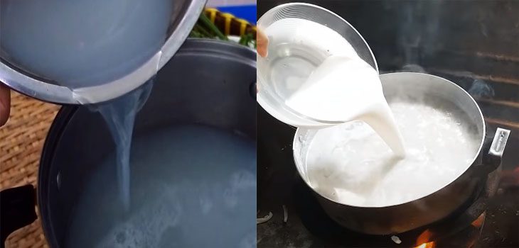 Step 4 Prepare the broth for Clam Tapioca Noodles with Coconut Milk