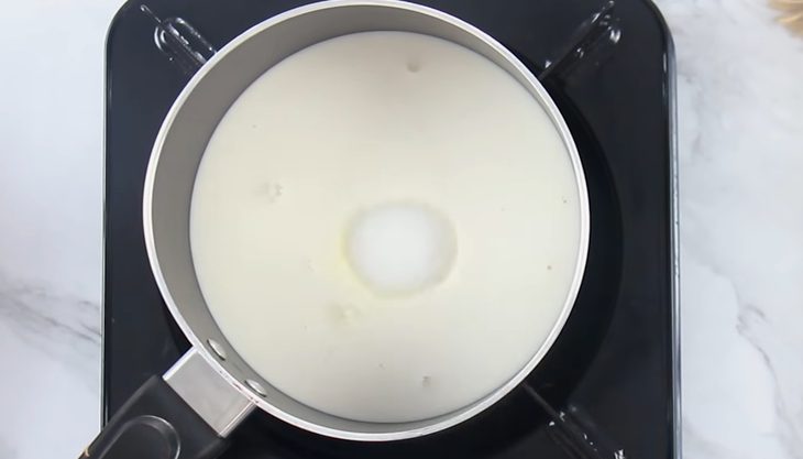 Step 2 Prepare the milk tea for Milk Tea Flan with Black Sugar Tapioca