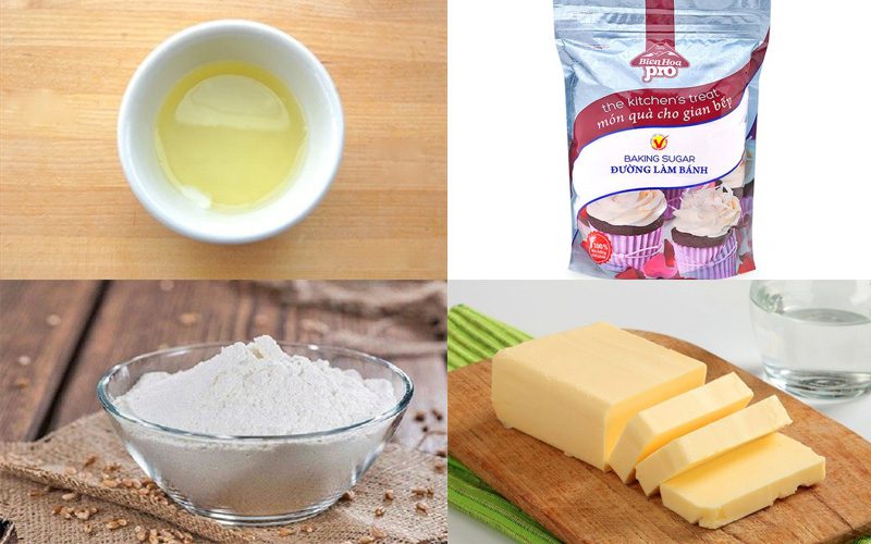 Ingredients for cat tongue cookies