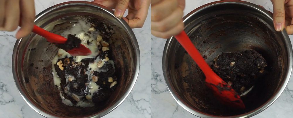 Step 1 Mixing dough Keto Chocolate Almond Cookies