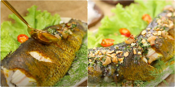 Step 6 Grilling Fish Grilled Snakehead Fish with Scallion Oil