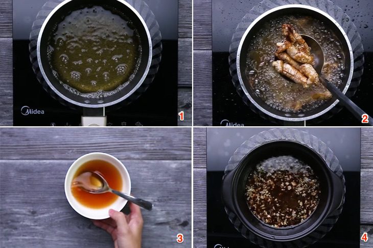 Step 1 Fry fish roe for Braised Fish Roe