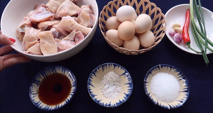 Ingredients for braised chicken