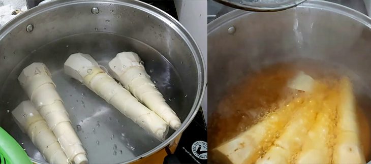 Step 2 Boiling Bamboo Shoot Dried Bamboo Shoot