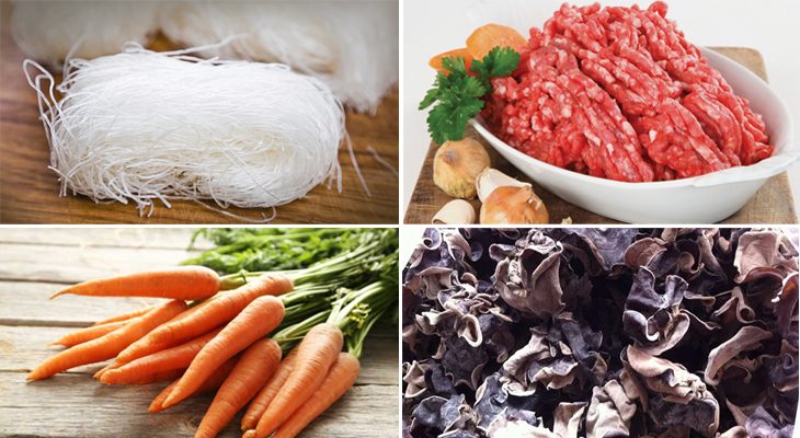 Ingredients for the simple, delicious minced meat stir-fried noodle dish to change the flavor for breakfast