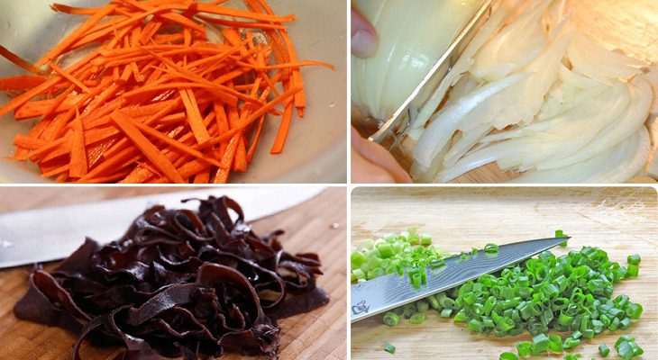 Step 1 Prepare the ingredients for stir-fried noodles with minced meat
